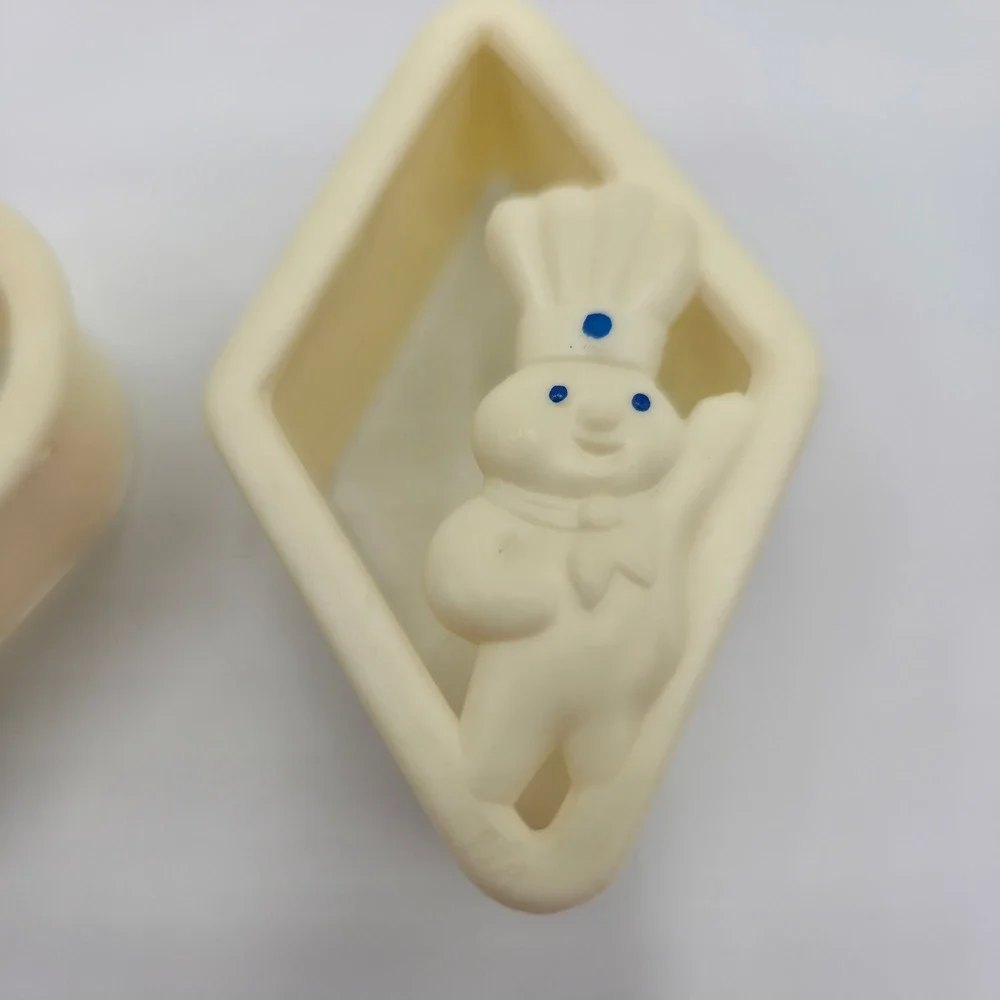 Vintage 70's Pillsbury Doughboy Cookie Cutters give away Star Moon Heart Diamond
